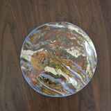 Empty handmade marbled pocket