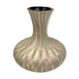 Striated ceramic vase design 1950