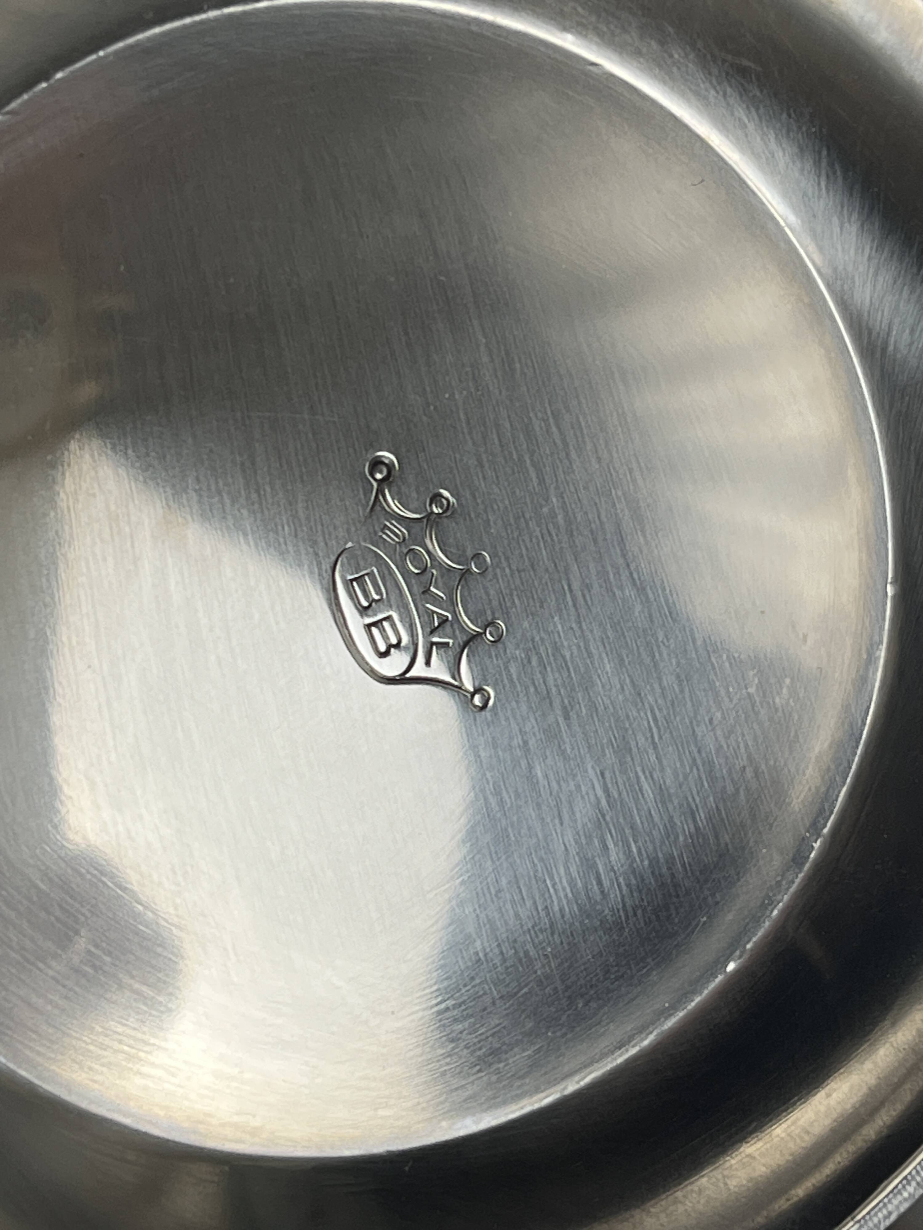 Stainless steel dish by Uginium Bouillet Bourdelle circa 1960