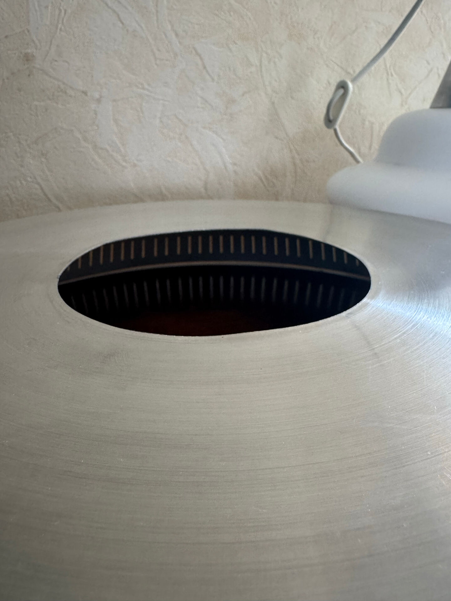 Scandinavian aluminium & opaline suspension - LYFA design by Bent Karlby