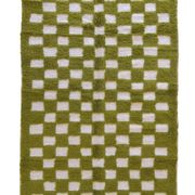 Tapis à carreaux vert - 288 x 184 cm