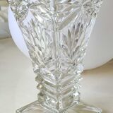 Pair of Czech Boho Art Deco vase, Bohemian crystal. Design and refined