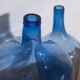 Antique blue demijohns (circa 1920). 3-piece set #1