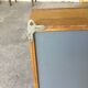 Large pharmacy wall display case in light oak - vintage 1960
