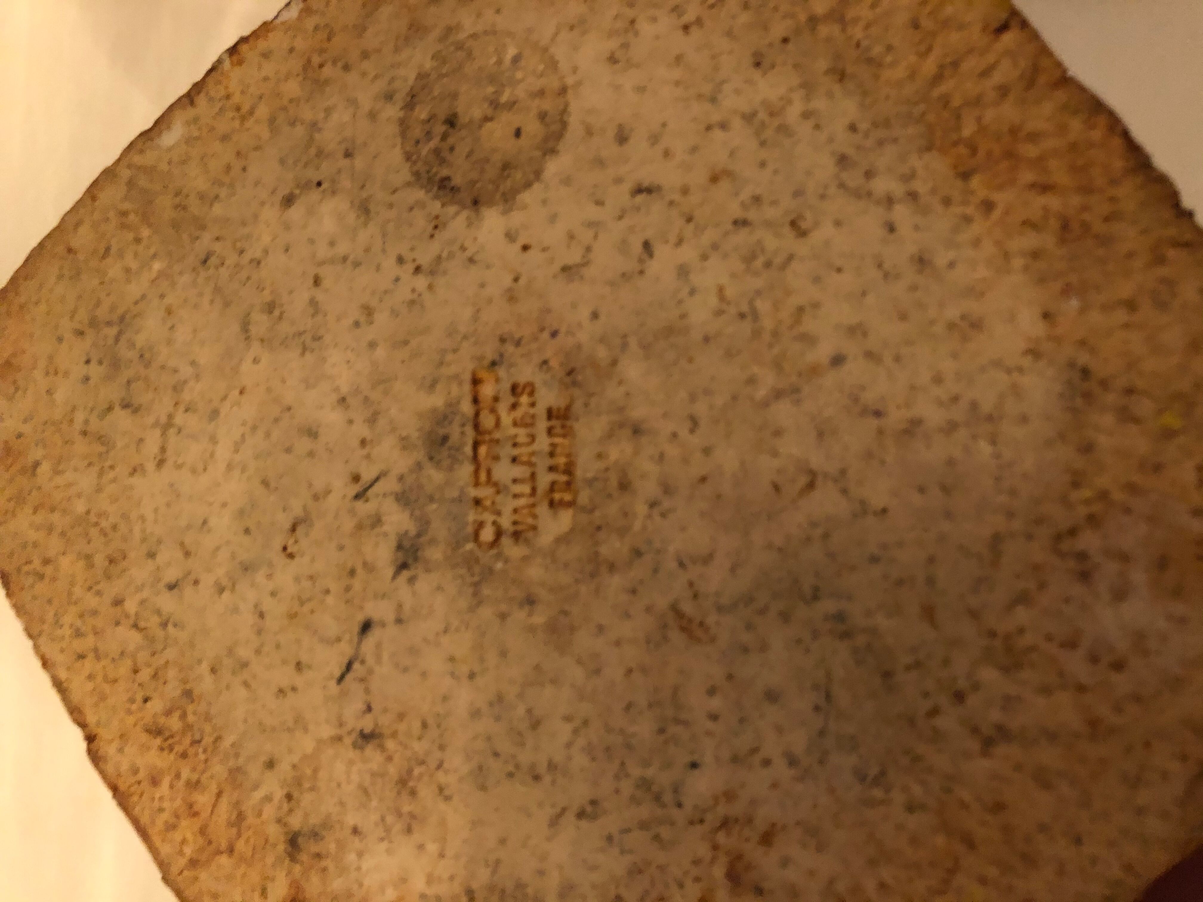 Empty ceramic pocket of Roger Capron . Vallauris circa 1960