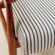 Fauteuil & Repose-pieds tissu cotton rayé