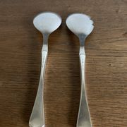Set de couverts à salade midcentury Denmark Sorensen argent sterling 1959