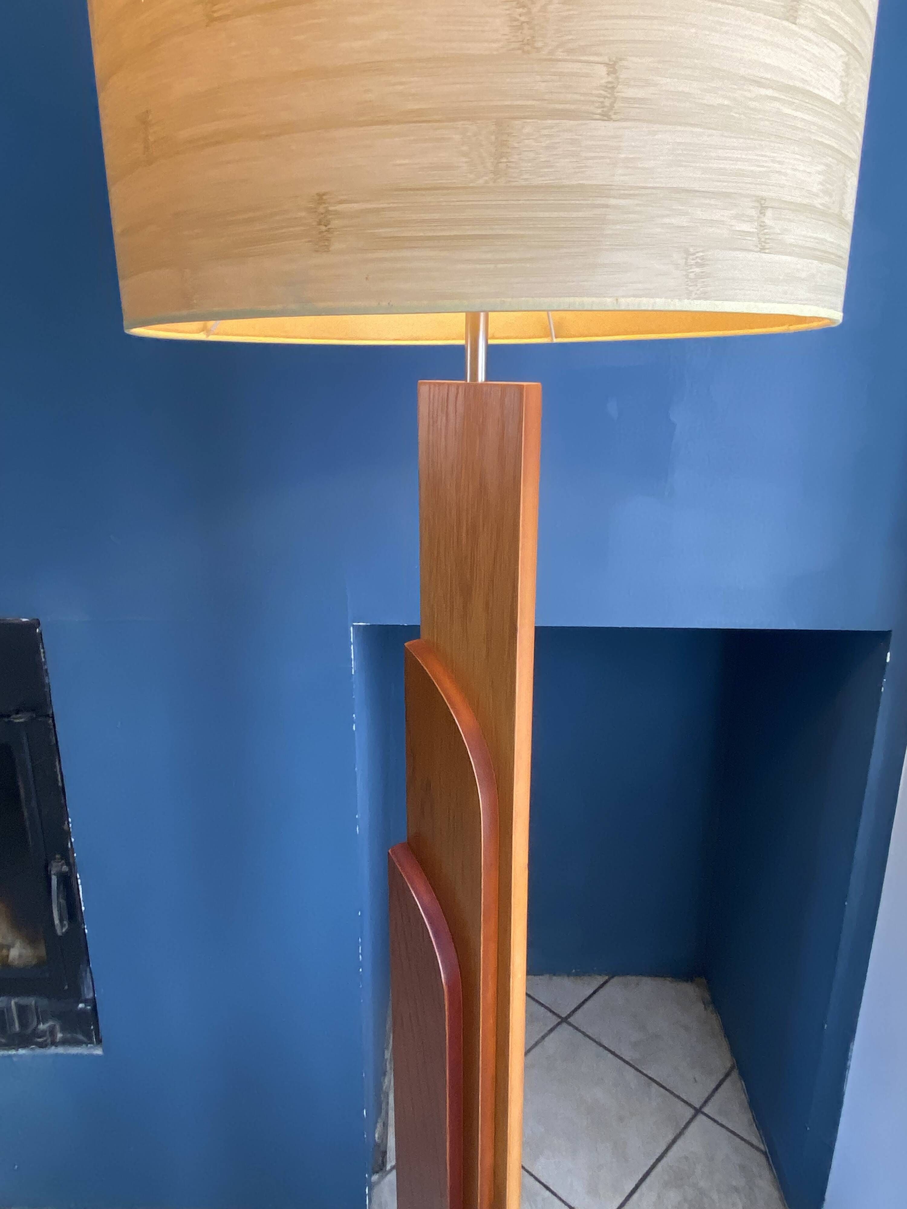 K-lighting vintage 1970s Scandinavian teak floor lamp