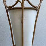 Vintage rattan floor lamp