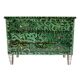 Commode italienne en verre vert-malachite de style mid-century modern