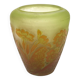 Etablissements gallé multi-layered glass vase with floral decoration, signed
