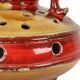 Large Red and Yellow Ceramic Lamp Base, Kil, Scandinavia, 51 cm