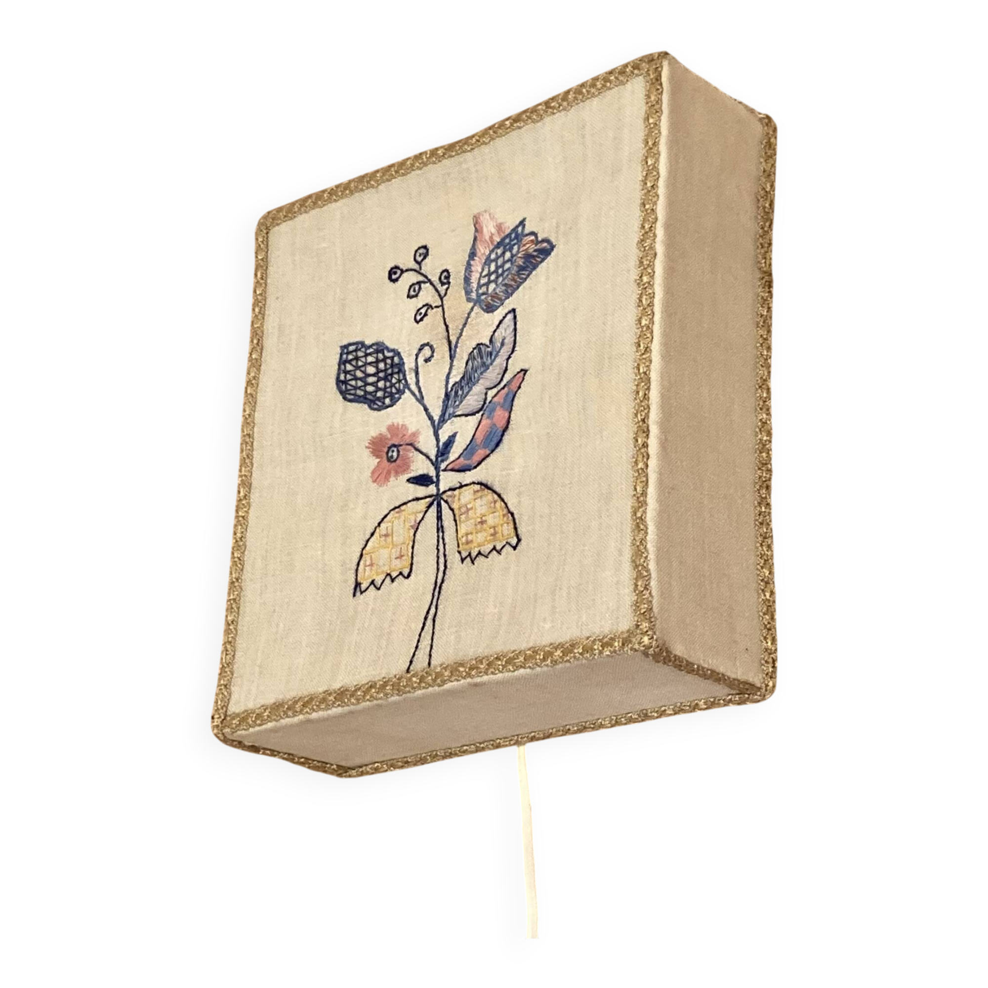 Applique embroidery, Scandinavian design, 1950s