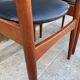 Set of 4 Scandinavian chairs by Johannes Andersen, Vamo Sonderborg, teak and imitation leather, 1960