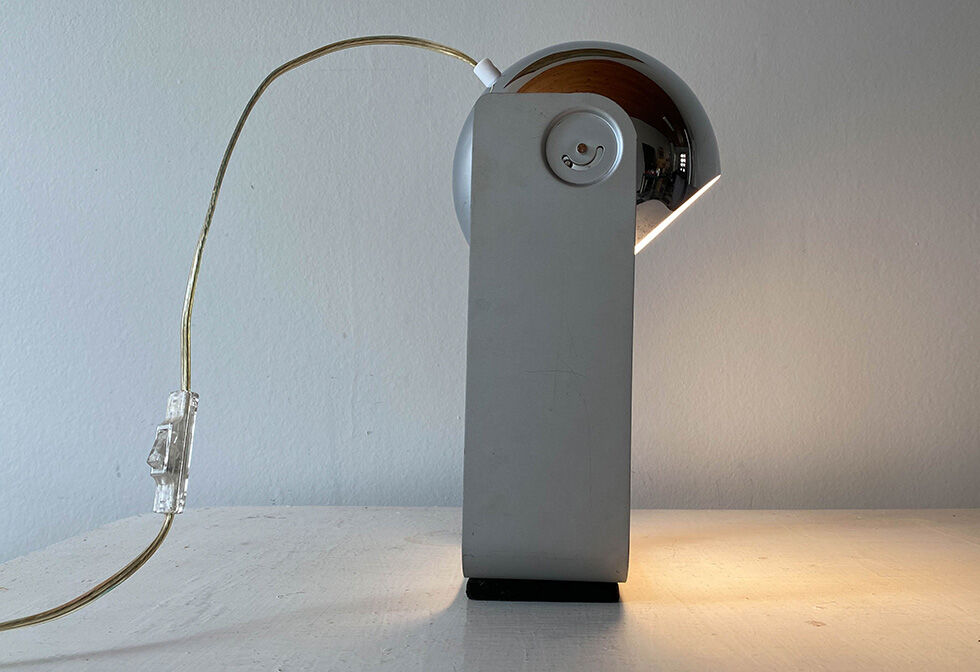 Chrome eyeball desk lamp