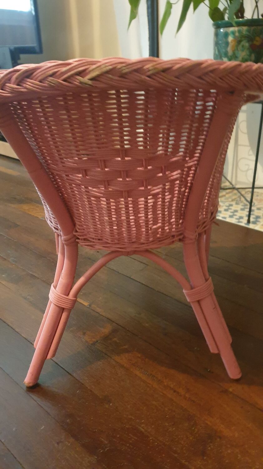 Chaise rotin enfant