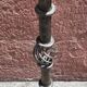 Candle holder or wrought iron candlestick (height 72 cm)