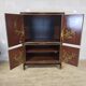 Vintage Chinese cabinet gold leaf / flowers and birds / bohemian