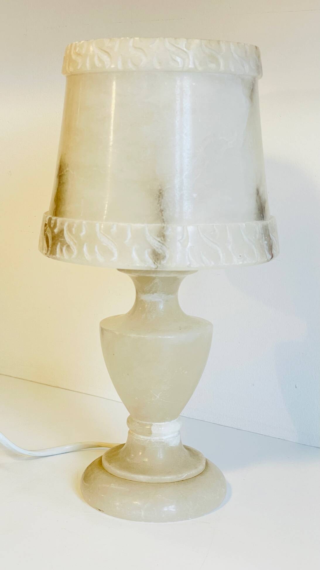 ALABASTER Marble Lamp 1970s
