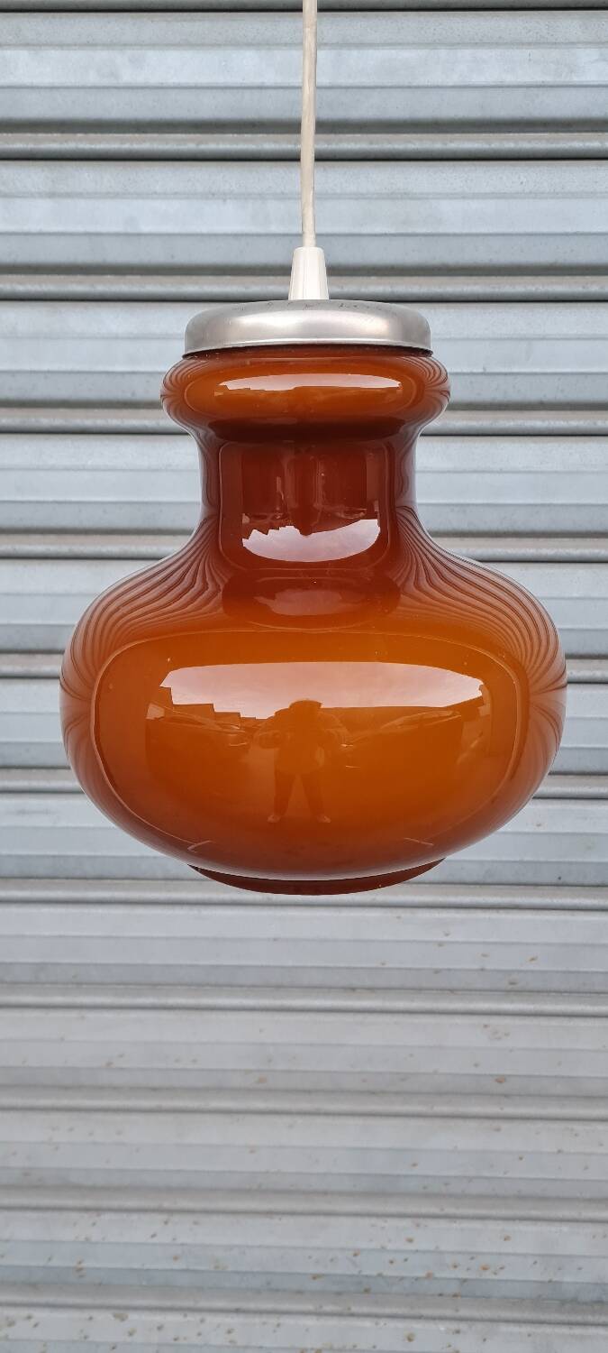 Scandinavian pendant light in opaline glass