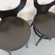 Set of 4 vintage Mouette chairs by Baumann in black wood from the 1960s.