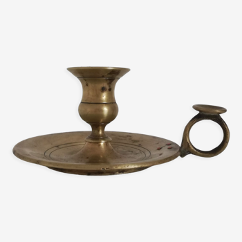 Vintage brass chamber candle holder