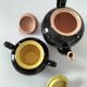 Teapot and sugar bowl Villeroy & Boch model Biarritz glossy black