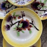 Assiettes à dessert en barbotine