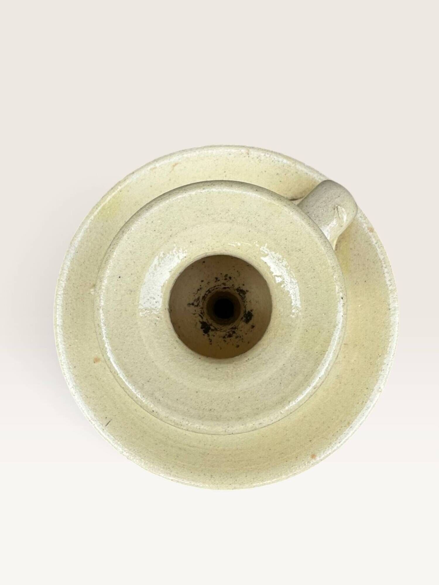 Cave rat candle holder in off-white ceramic