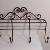Brown metal wall coat rack