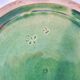 Pair of vintage 1950 rolled vases green ceramic signed 50s 1950s