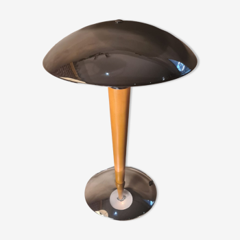 Lampe champignon (dit paquebot), h45 x l32, chrome  nickel