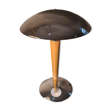 Lampe champignon (dit paquebot), h45 x l32, chrome  nickel