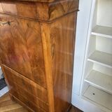 Secretary in "Louis Philippe style, Biedermeier influence" in walnut.