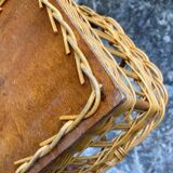 Vintage rattan bottle holder