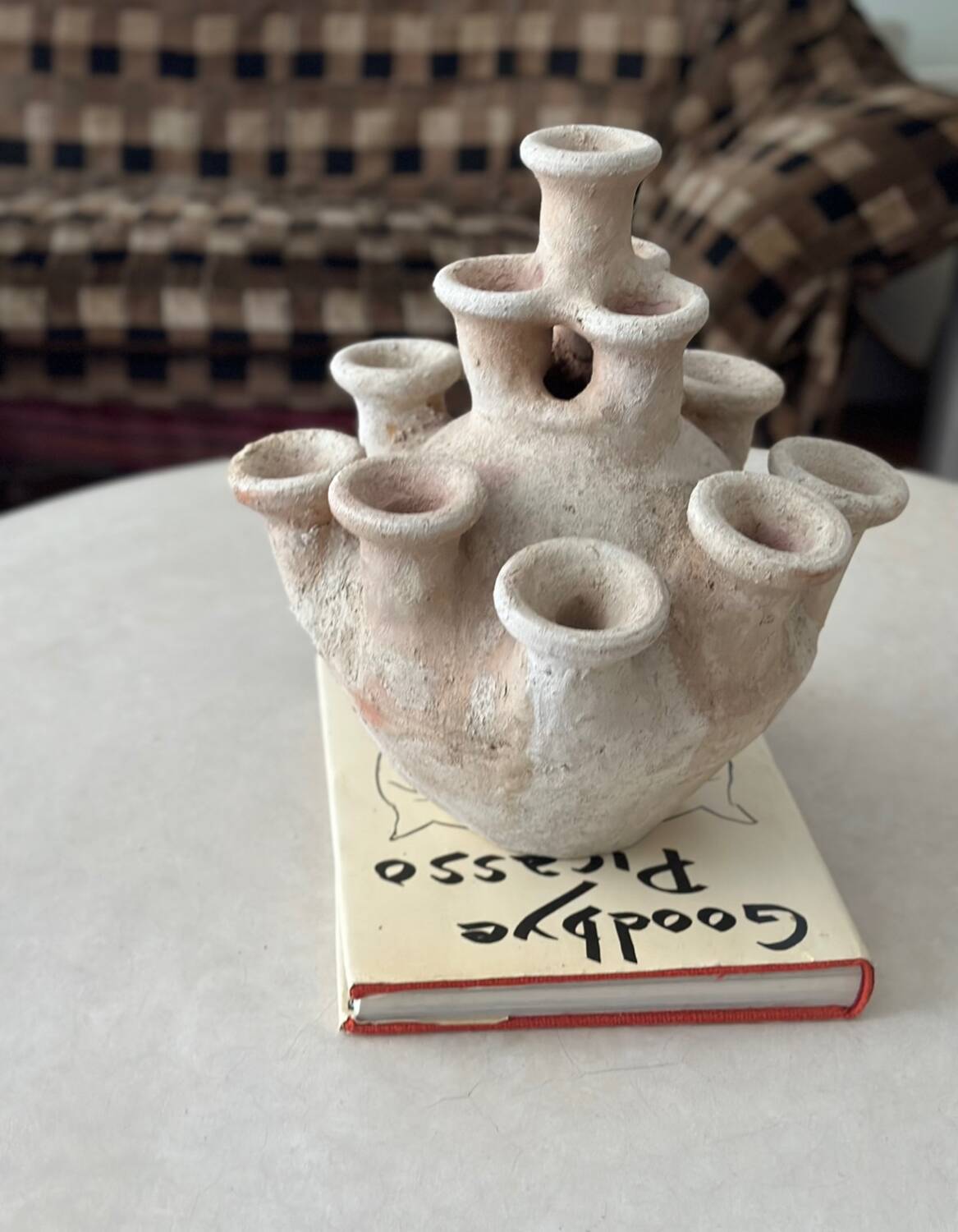 Anemone candle holder, centrepiece chandelier, raw minimalist ceramic sculpture.