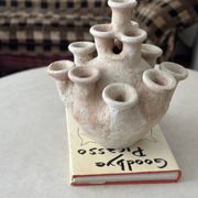 Anemone candle holder, centrepiece chandelier, raw minimalist ceramic sculpture.