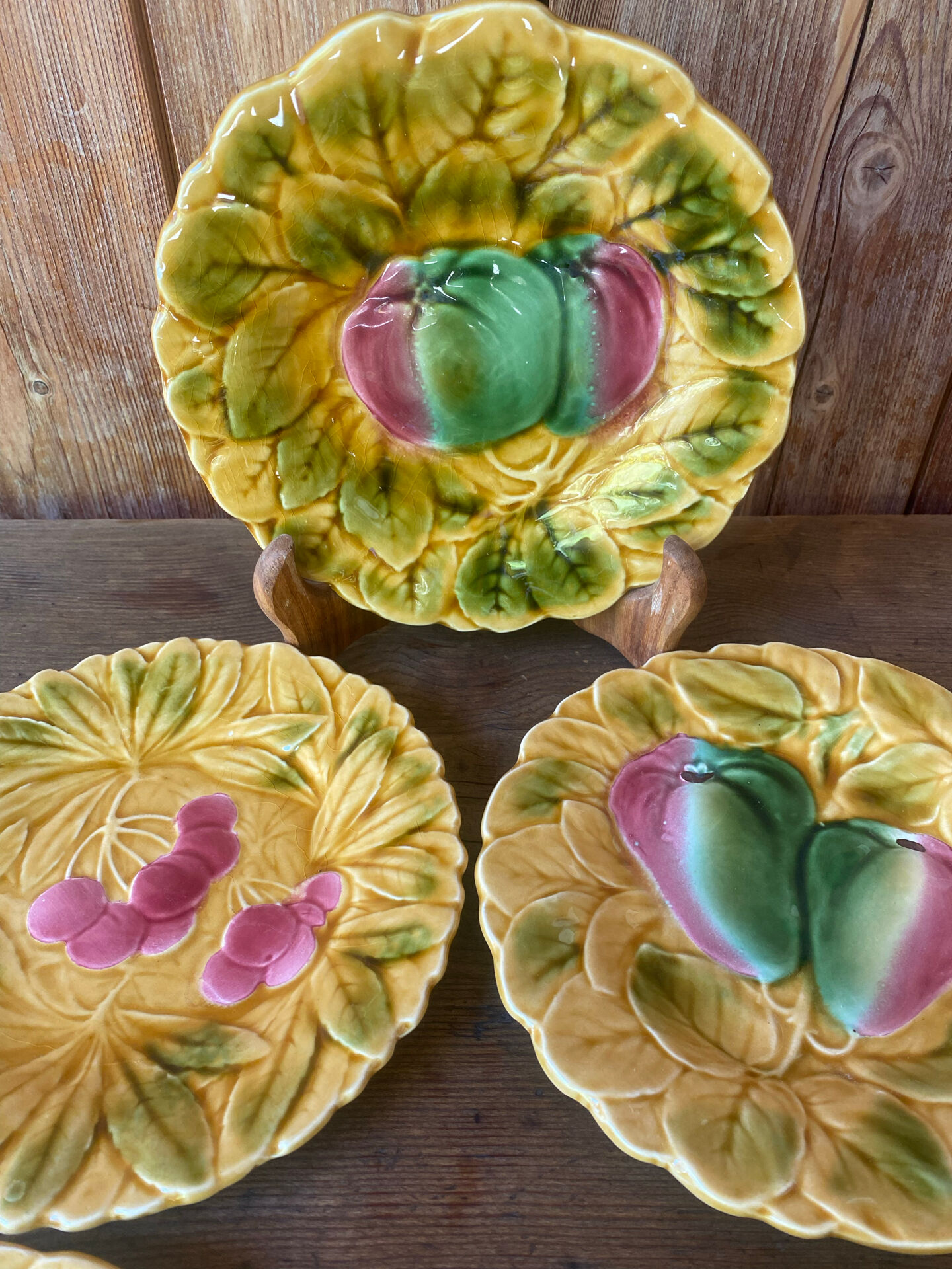 Dessert plates barbotine Sarreguemines