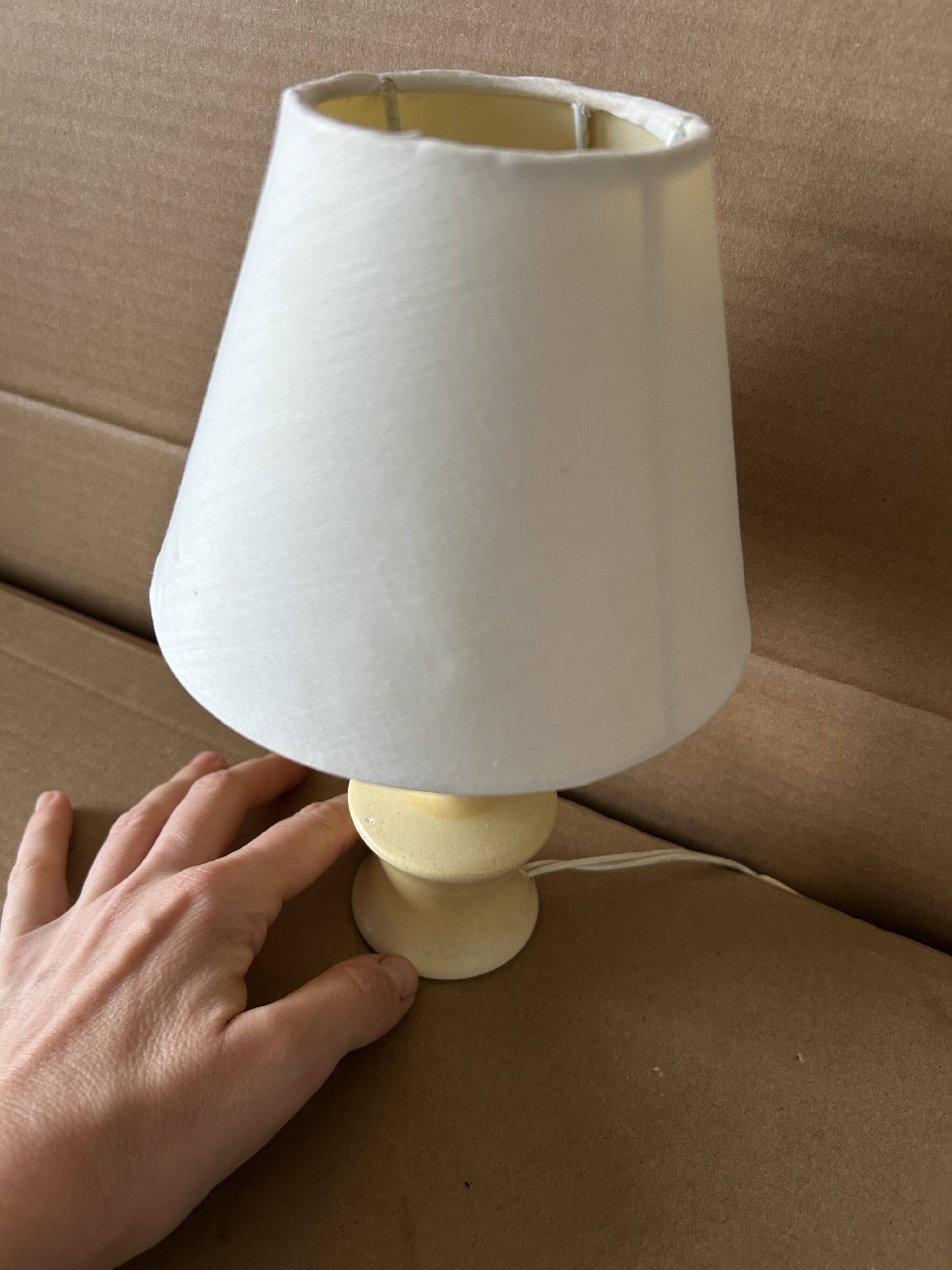 Small antique wooden lamp