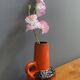 Orange Fat Lava vase by C.J Kreutz model 219 1960s West Germany Pottery