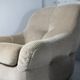 Pair of armchairs "space age". Beige corduroy velvet. France, circa 1970