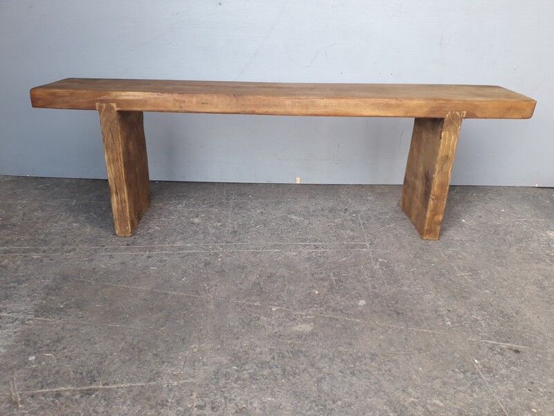 Old bench vintage ep 1960s solid wood
