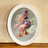 Large oval serving tray with floral patterns Melform