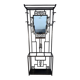 Entrance hall with hammered wrought iron in Art Deco style, in the manner of Edgar Brandt.