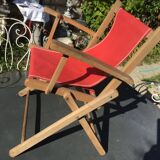 Petit fauteuil d’enfant pliant en toile plage