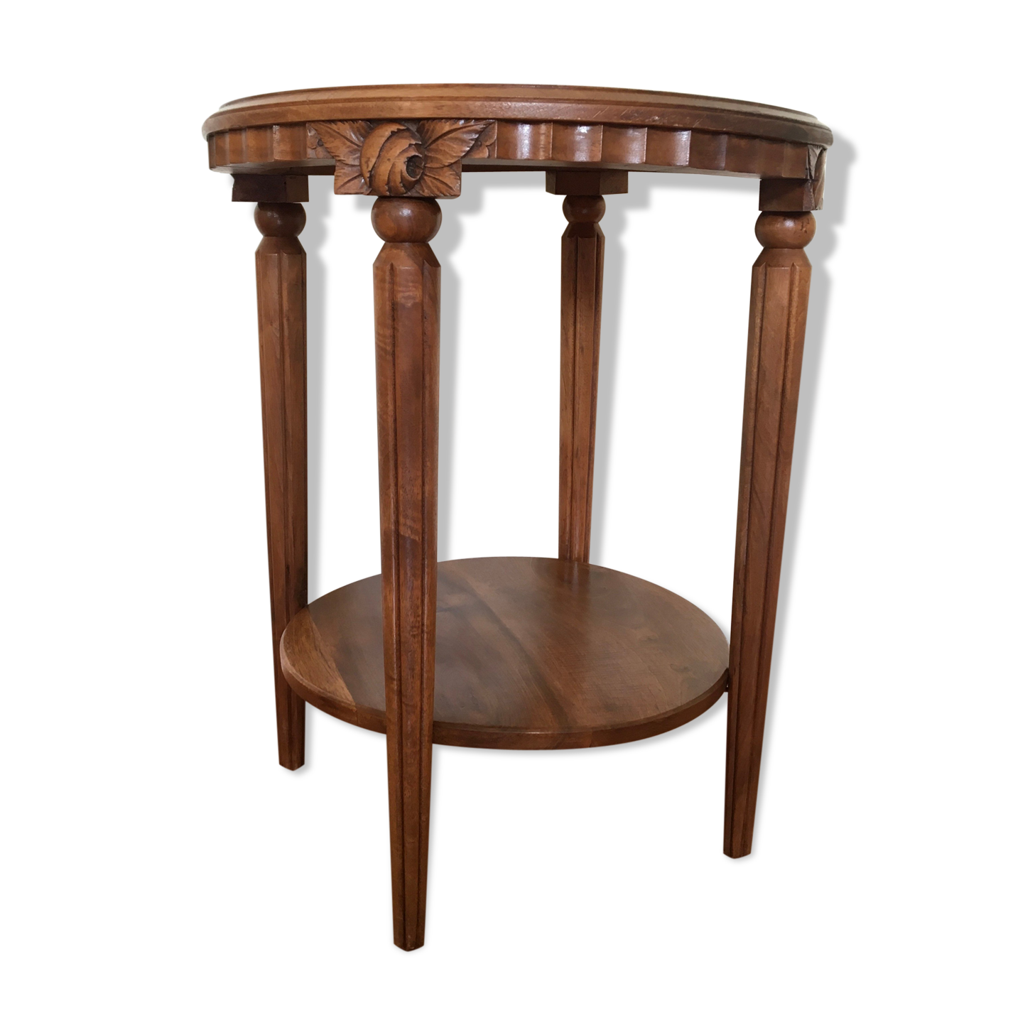 2-level art deco pink side table