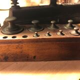 Old cast iron scale with weight