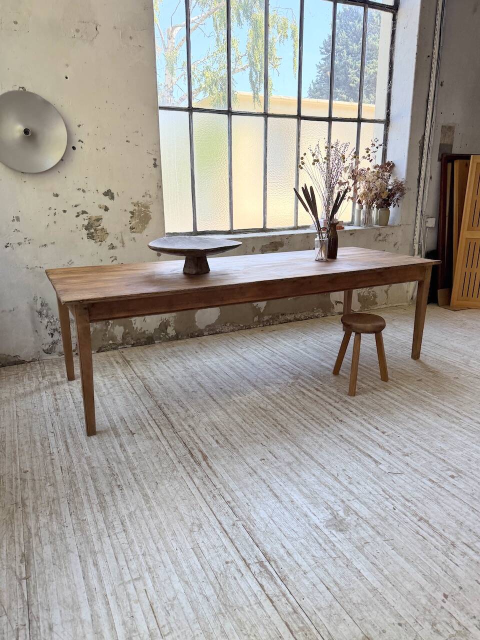 50s pine and oak farmhouse table 2.5m