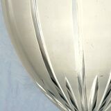 Art Deco suspension in gilded brass and sculpted glass, 1930s