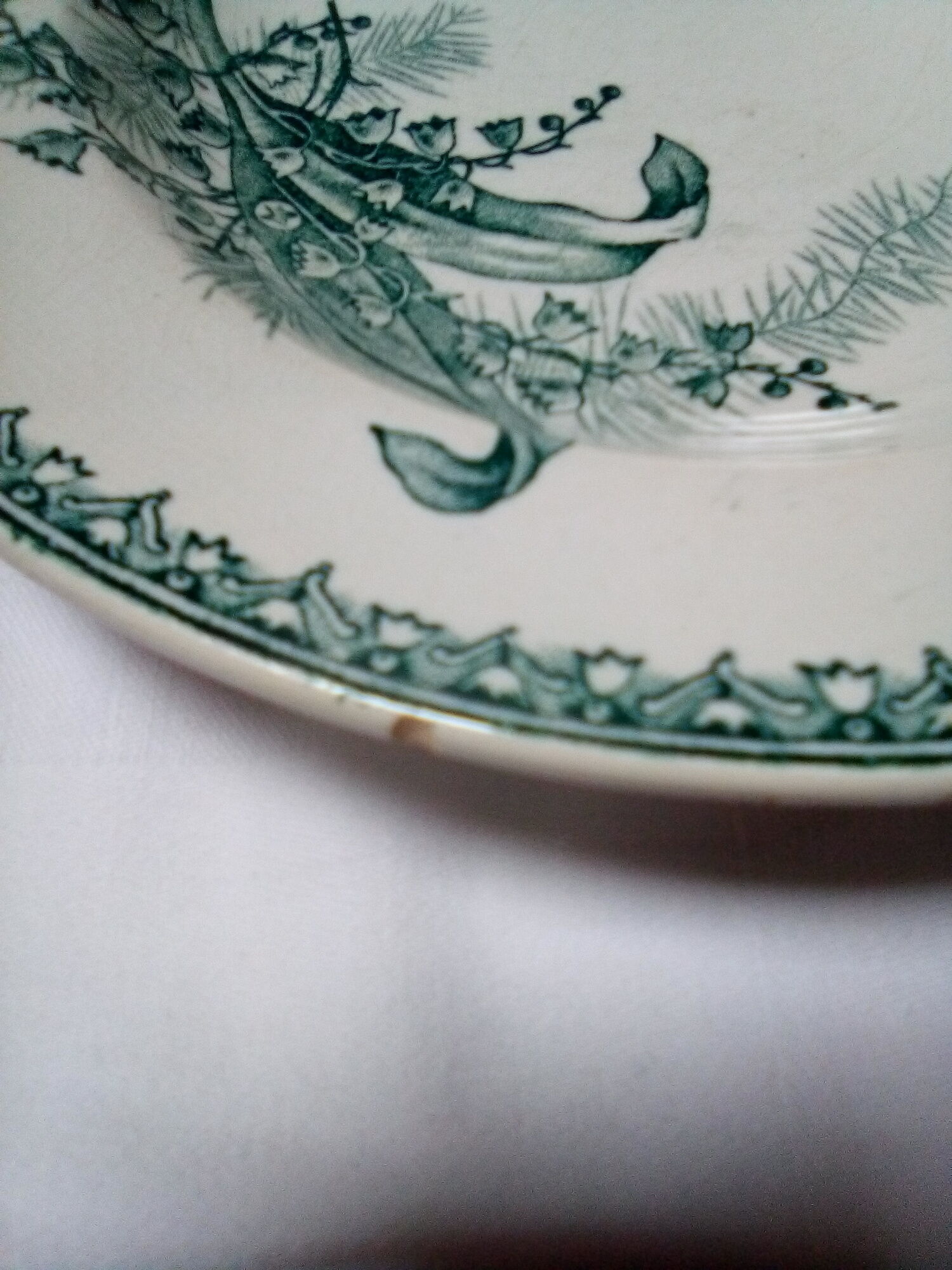 Set de 5 assiettes creuses Terre de Fer Muguet  St Amandinoise